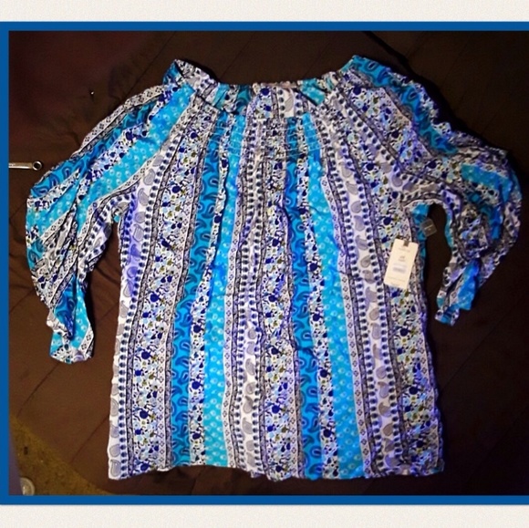 Womens Peasant Blouse - Picture 1 of 2